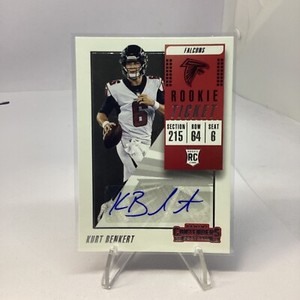 2018 Panini Contenders Football Silver Playoff Ticket Kurt Benkert auto #205