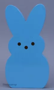 Peeps 8 in Blue Wooden Bunny Table Decor Decoration NWT - Picture 1 of 1