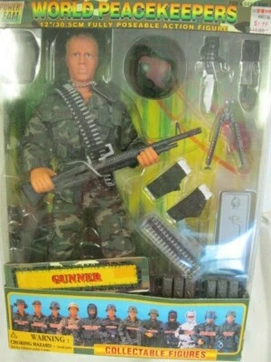 FIGURA DE ACCIÓN POWER TEAM WORLD PEACEKEEPERS GUNNER 12" NUEVO STOCK ANTIGUO Foto 1 de 4