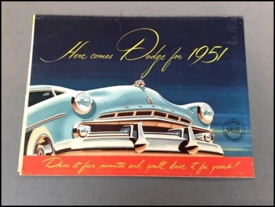 1951 Dodge Vintage Car Sales Brochure Catalog - Coronet Meadowbrook Foto 1 de 4
