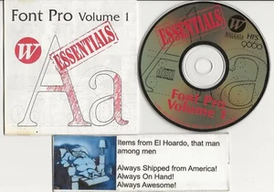 Font Pro Volume 1 Essentials By Wayzata Technology In Jewel Case VG Condition - Picture 1 of 3