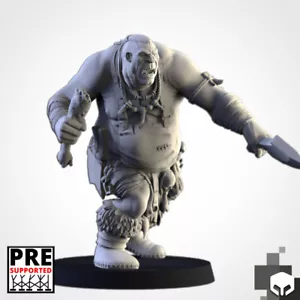 Ogro carnicero, ogros del norte, juegos de rol fantasía DnD ogro guerrero miniatura - Imagen 1 de 5