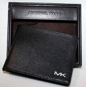 MICHAEL KORS Leather Wallet Black $80.00 NWT - Picture 1 of 7