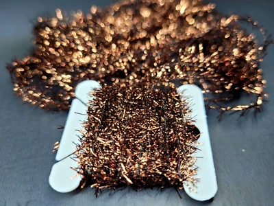 METALLIC CHENILLE - COPPER BROWN -7mm - 5 Yards - Fly Tying Materials - NEW! - Image 1 of 4