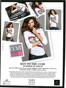 2005 PRINT AD - SAKS FIFTH AVENUE KEY TO THE CURE WOMEN'S CANCERS SHOPPING EVENT - Picture 1 of 1