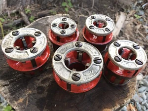 Ridgid pipe threder die 1/8,1/4,3/8,1/2,3/4 Inch  5 Dies Set - Picture 1 of 12