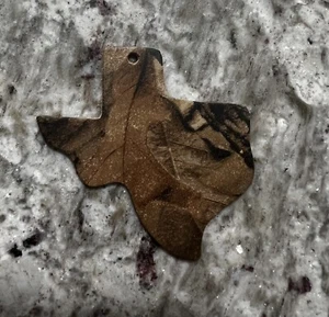 Texas State Shaped Camo Leather Decor. (2) - Picture 1 of 3