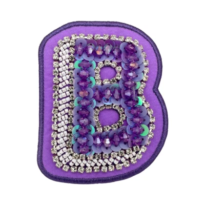 Stoney Clover Lane Acai Purple Embellished Letter Patches - Image 1 of 4