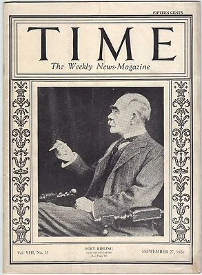 TIME Magazine  Vol. VIII, No.13 - September 27,1926 - KIPLING, The Coolidge Week - Image 1 of 2