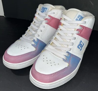 Woman’s DC Manteca Mid 4 Pink White Blue Size 8 - Image 1 of 4