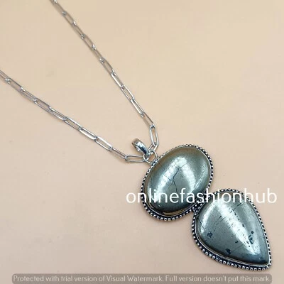 Новый продажи пирит драгоценный камень 925 пробы покрытием 1шт винтажный ручной работы подвеска - Изображение 1 из 3