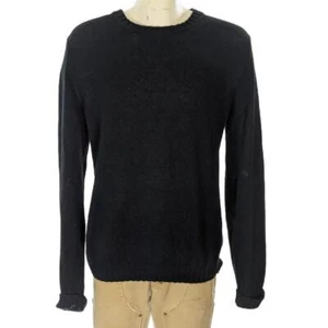 Burberry London Black Cashmere Blend Sweater with Elbow Patches Sz XXL EUC - Picture 1 of 7
