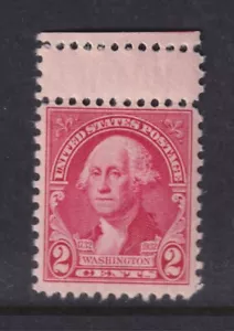 United States Scott 707 MNH 1932 2¢ Washington Miscut EFO Gutter Snipe - Picture 1 of 2
