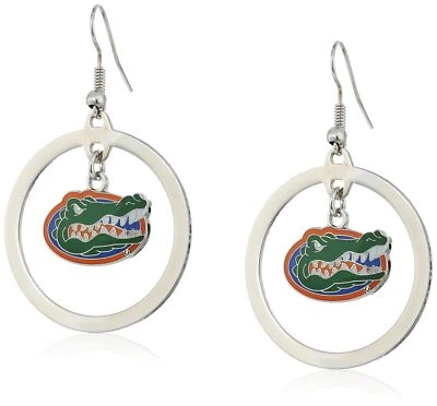 NCAA Florida Gators Floating Logo Hoop Earrings - Image 1 of 2