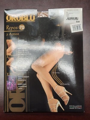 OROBLU Repos 70 Nude Control Top Medias Talla L Hechas en Italia Nuevas Foto 1 de 3
