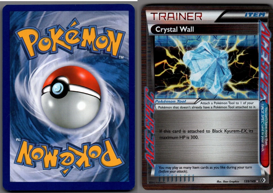 2012 Pokemon, B&W Boundaries Crossed, #139/149 Crystal Wall, Holo Rare Ace - Image 1 of 1