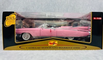 🇺🇸Maisto Premiere Edition Cadillac Eldorado Biarritz 1959 rosa escala 1/18🇺🇸 - Imagem 1 de 4