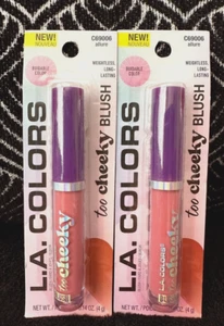 2pk LA COLORS ALLURE PINK C69006 DEMASIADO DESCARADO EDIFICABLE CREMOSO SUAVE LÍQUIDO RUBOR - Imagen 1 de 6