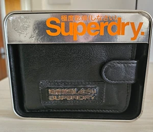 Superdry klassische Leder Geldbörse mit rustikalem Logo - Bild 1 von 5