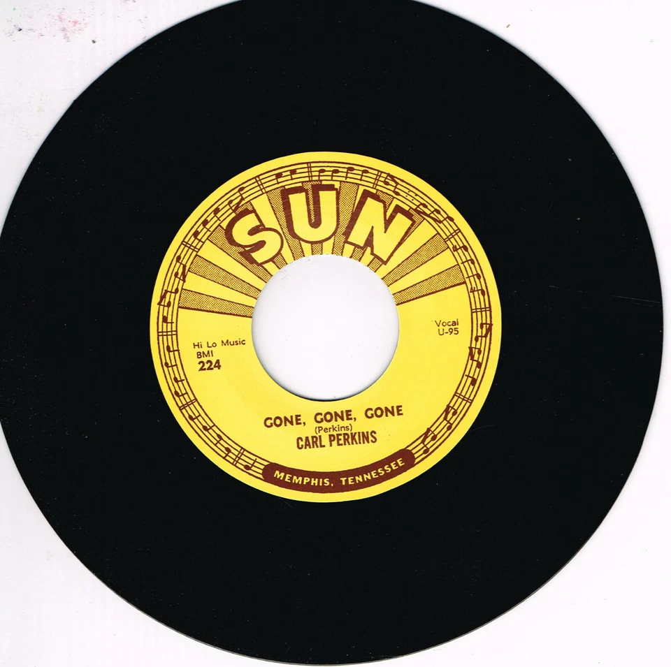 CARL PERKINS - GONE GONE GONE / JUKE BOX PLAYING (Legendary SUN label ROCKABILLY - Image 1 of 1