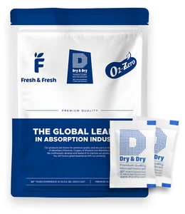 2 Gram X 600 PK "Dry & Dry"Silica Gel Desiccant Packets(Reusable)-FDA Compliant - Picture 1 of 10