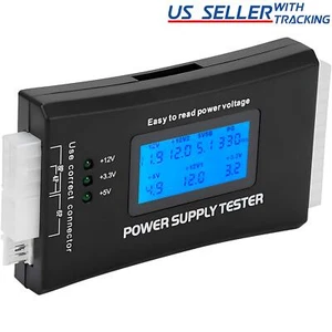 20 + 4-pinowy tester zasilania LCD do ATX, ITX, BTX, PCI-E, SATA, HDD - Zdjęcie 1 z 6