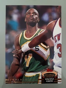 1992-93 Topps Stadium Club Vincent Askew #353 Seattle SuperSonics B NBA Read! - Picture 1 of 2