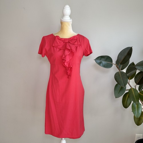 LOVE MOSCHINO ABITO TUBINO CORTO SENZA MANICHE FIOCCO ROSSO TG 6