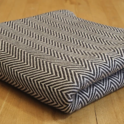 Cashmere Cover Grey Schwarz White 130x275 Present Ladies Men's Blanket - Image 1 of 3