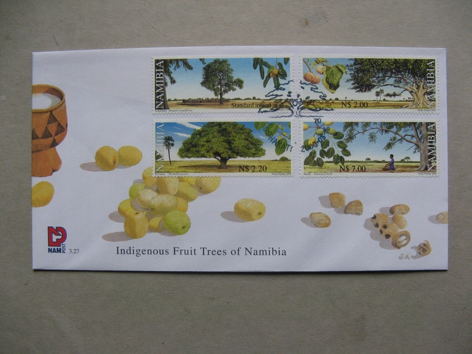 SWA NAMIBIA, cover FDC 2000, trees food fruit, information leeflet inside - Image 1 of 1