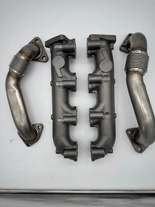 High Flow Duramax Ported Ductile Iron Exhaust Manifolds with 01-04 V8-6.6L LB7 - Picture 1 of 12