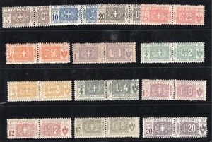 Italia 1914/22 Pacchi postali, nodo di Savoia, serie n° 7/19. Certificato: CiBaF - Picture 1 of 2