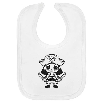 Babero de bebé de algodón suave 'Undead Pirate' (BI00060983) Foto 1 de 3