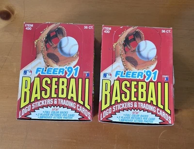 Fleer Baseball 1991, 2 cajas Foto 1 de 4