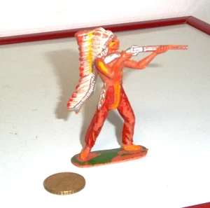 FIGURINE REAMSA - GUERRIER INDIEN / CHEF INDIEN AVEC FUSIL - Picture 1 of 3