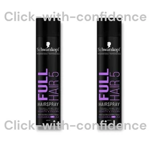 2 x Schwarzkopf Full Hair 5 Hair Spray - Picture 1 of 1