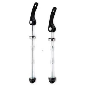 Bike Quick Release Wheel Hub Screwers Aluminium Pair Front and Rear Black 2Pcs - Picture 1 of 9