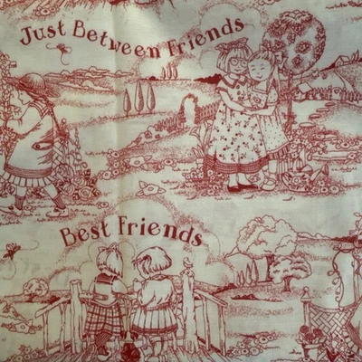 Mary Engelbreit 2003 QT by Cranston Best Friends Cotton Fabric by the HALF YARD - Image 1 of 4