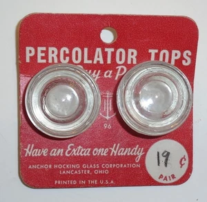 Vintage Glass Replacement Percolator Top Anchor Hocking USA NOS Pr - Picture 1 of 4
