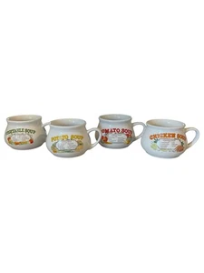 Tazas Receta Sopa Dat'l Do It, Cocina Retro Años 70, Juego de 4 Excelente - Imagen 1 de 4