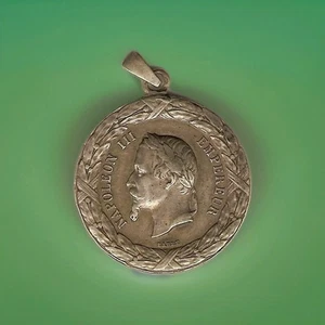 Medaille Napoleon III Mexiko-Expedition 1862-1863 Silber - Bild 1 von 11