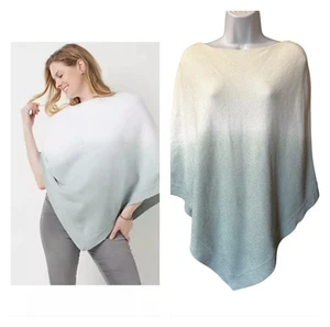 Barefoot Dreams Ultra Lite Ocean Breeze Poncho Ombré Wasserfälle One Size Neu mit Etikett - Bild 1 von 7
