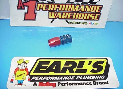 Earl's Straight Aluminum Reusable -08 AN Hose End Fitting #165 - Image 1 of 4
