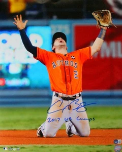 Alex Bregman Signed Houston Astros 16x20 Celebration Photo w/Insc.-BeckettW Holo - Picture 1 of 7