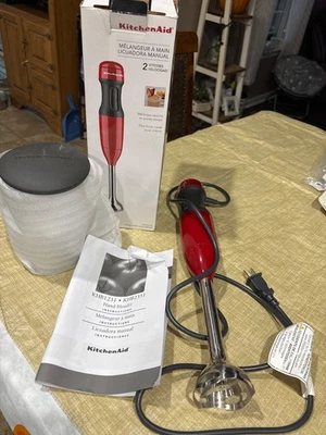 Batidora de mano Kitchenaid de inmersión de 2 velocidades, rojo imperio, KHB1231ER Foto 1 de 3