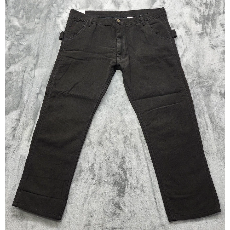 NEW Polar King by Key Pants Mens 40X32 Black Fleece Lined Shield Flex Relaxed - Image 1 of 4