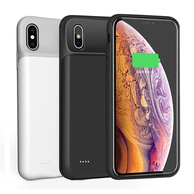 Battery Charger Case for iPhone X XR XS Max, External Power Bank Cover - Image 1 of 4