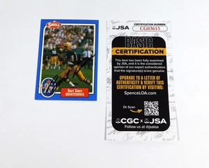 Tarjeta de fútbol americano Swell 1988 firmada por Bart Starr #108 Packers JSA automática - Imagen 1 de 2