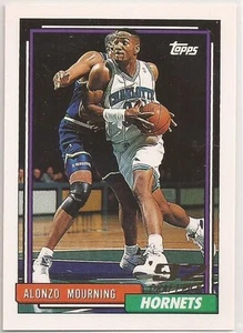 Topps Alonzo Mourning Rookie RC #393 1992 Charlotte Hornets - Imagen 1 de 2