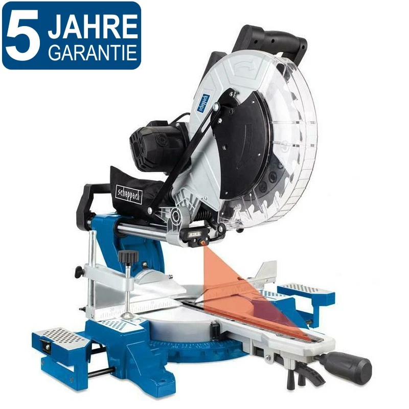 Scheppach Kappsäge-Zugsäge-Gehrungssäge HM140L  neigbar inkl 2.Sägeblatt, Laser  - Bild 1 von 4